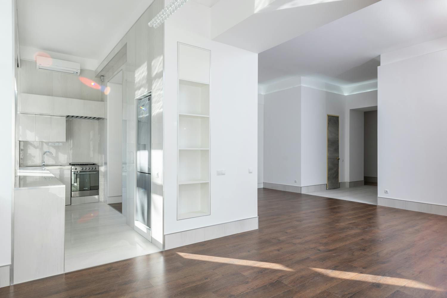 Open-plan remodel in Outremont with removed partition walls