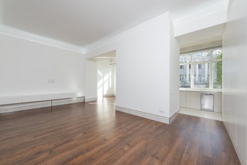 White Room with Wooden Flooring