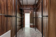 Brown Wooden Doors in a Room