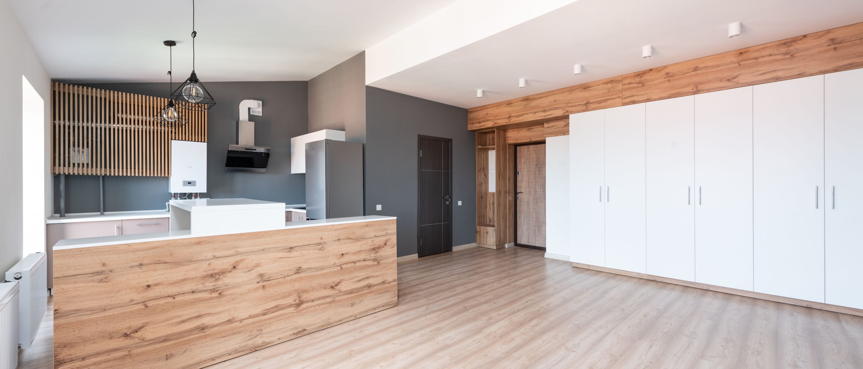 Commercial Decorating in North Finchley — a decorator at work mid-project