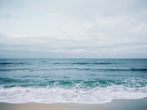 Ocean Waves Crashing on Shore