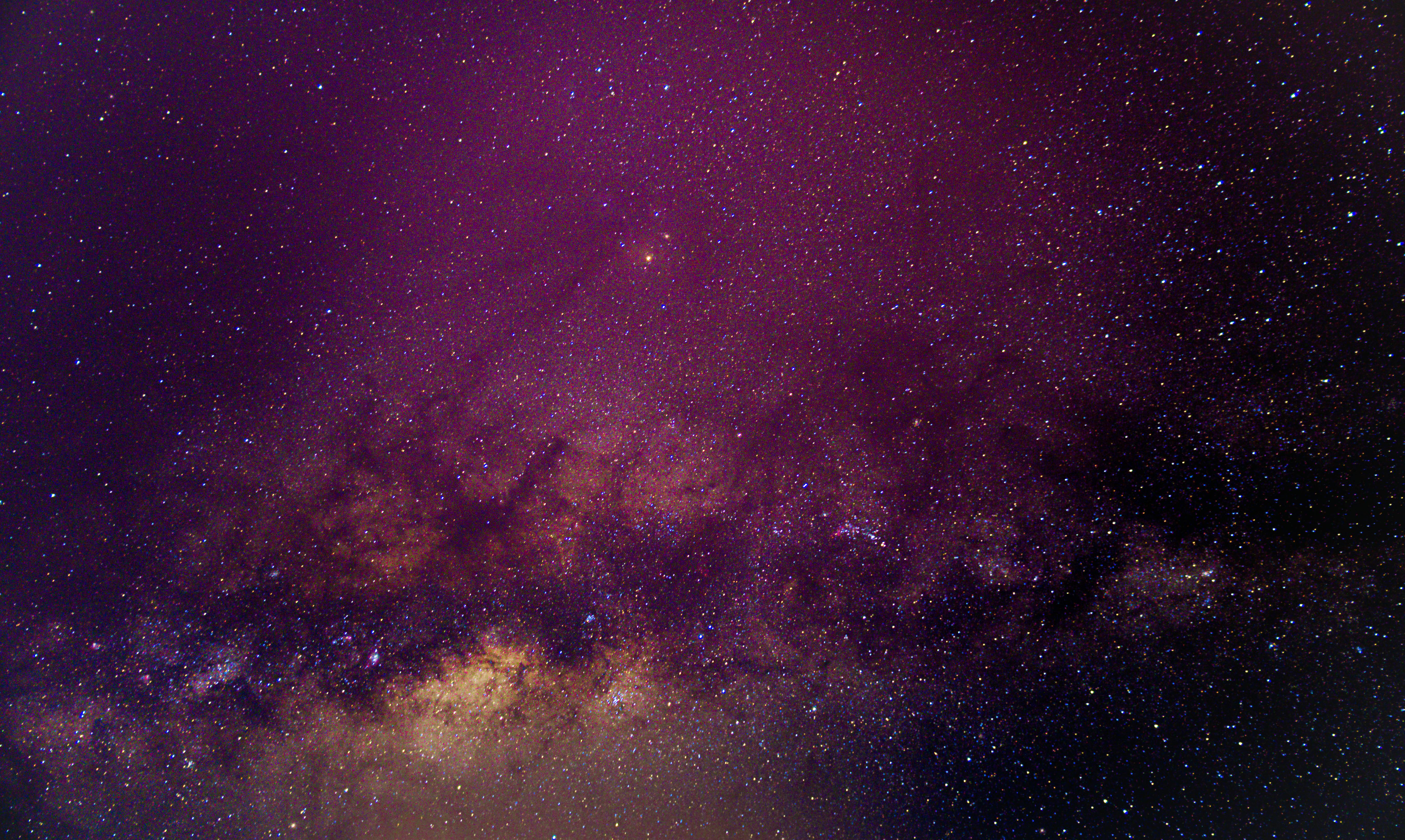 Captivating view of the Milky Way galaxy at night, showcasing vibrant stars and space beauty.