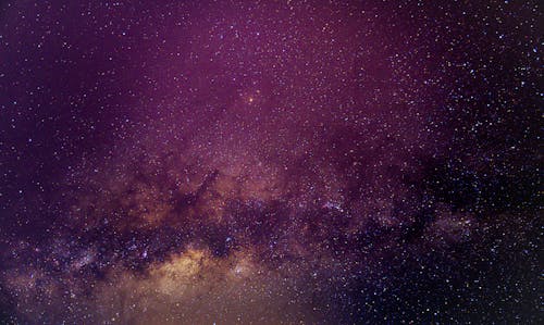 Milky Way in Starry Night Sky 