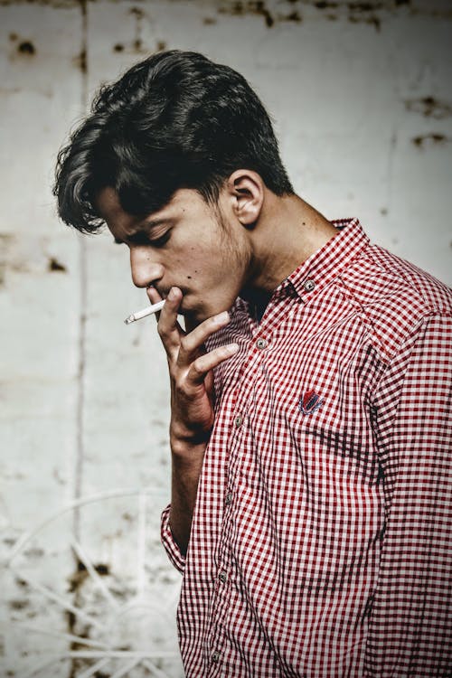Immagine gratuita di camicia a scacchi, fumando, fumatore