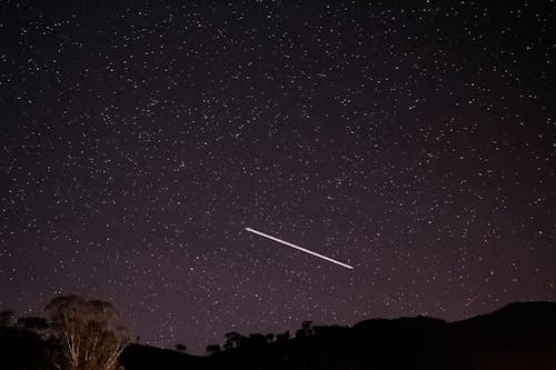 Comet in Night Sky