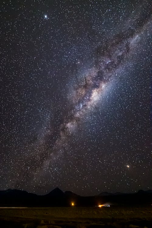 Free Milky Way on Starry Night Sky Stock Photo