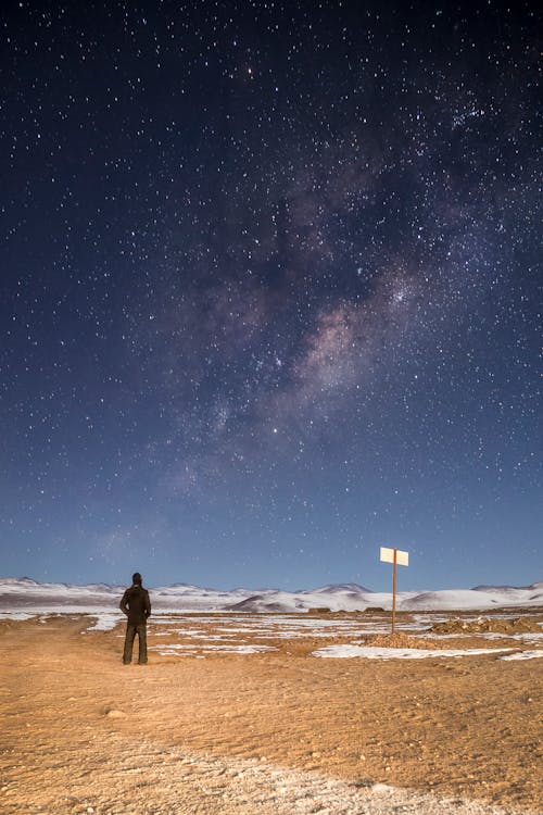 Ücretsiz akşam gökyüzü, arkadan görünüm, astronomi içeren Ücretsiz stok fotoğraf Stok Fotoğraflar