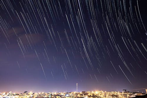 Photos gratuites de accéléré, ciel étoilé, Ciel sombre