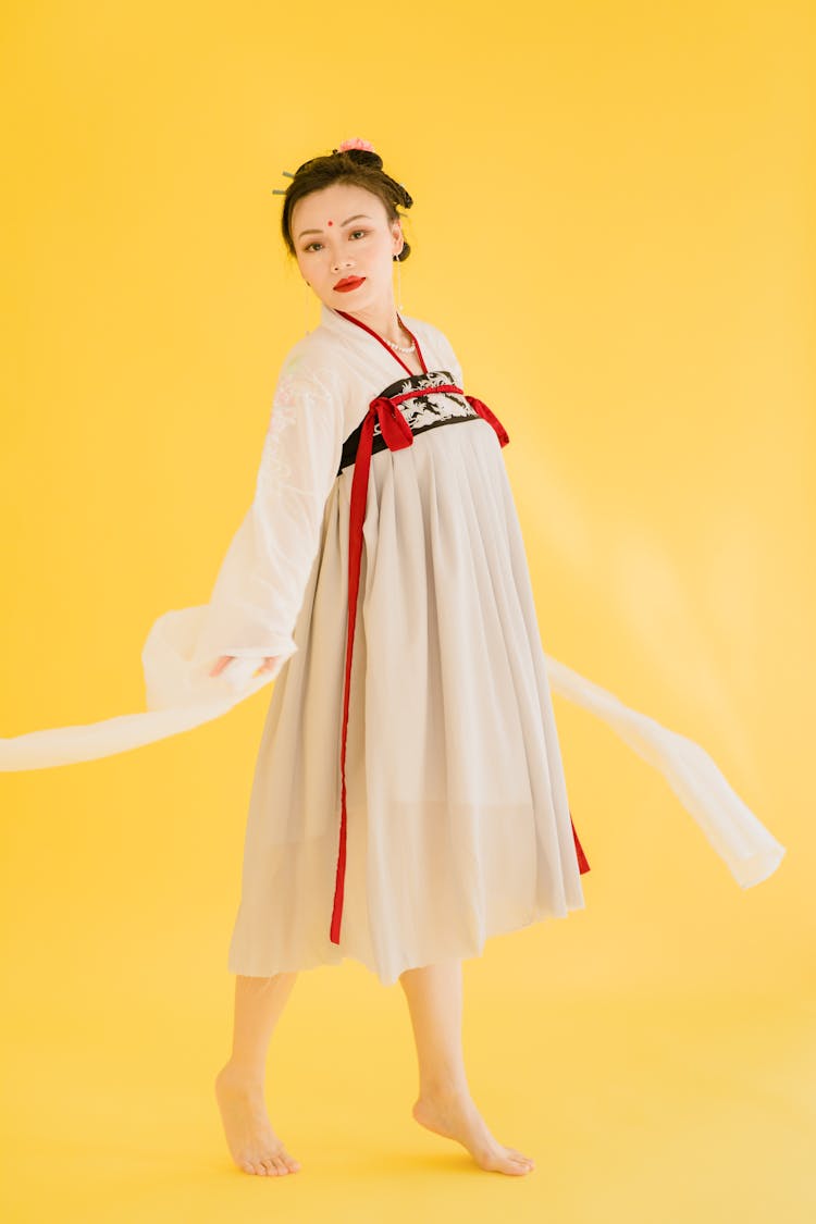 A Woman Wearing Hanfu