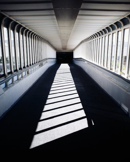 Hallway Between Glass Windows