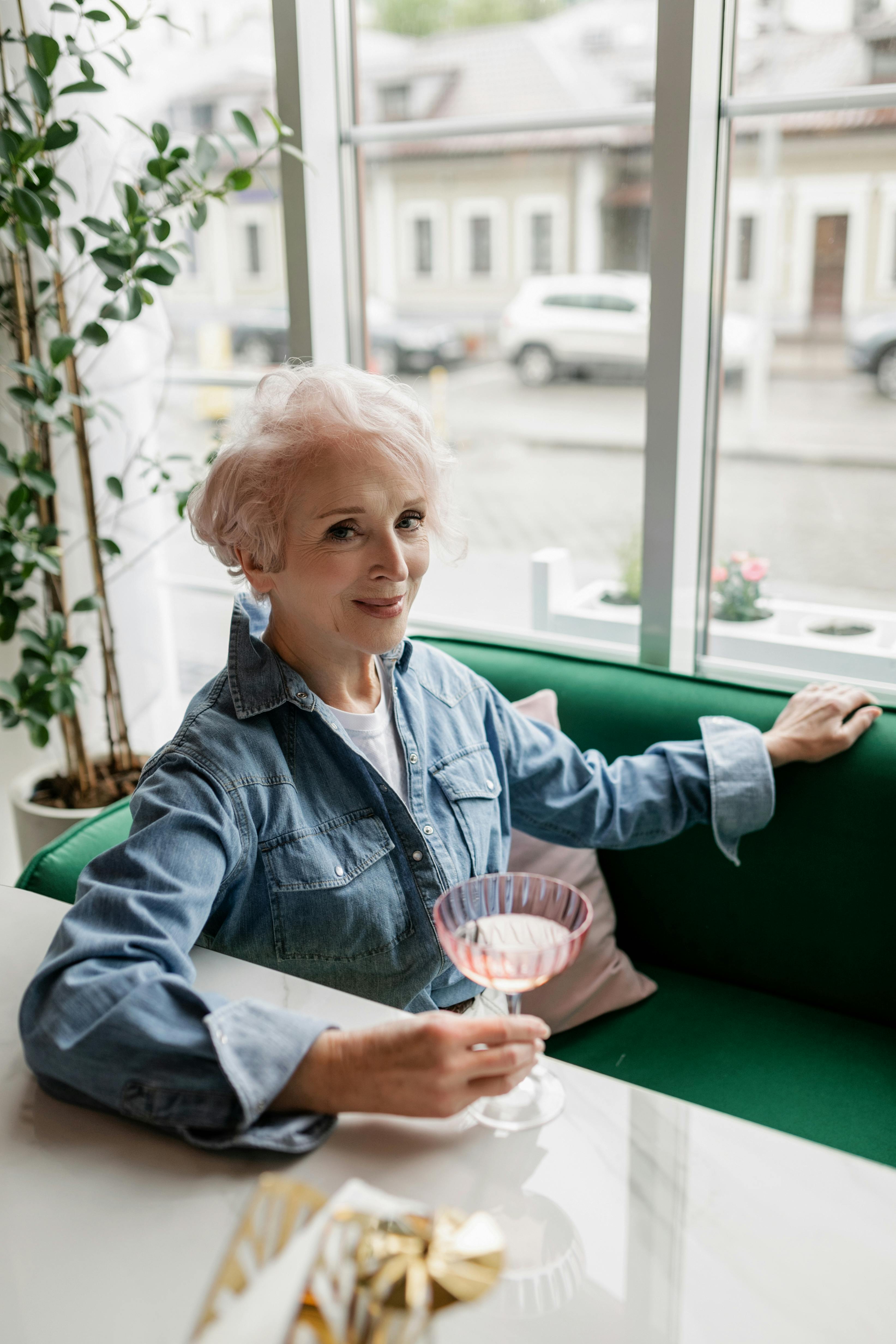 Elderly Woman wearing Denim Jacket · Free Stock Photo
