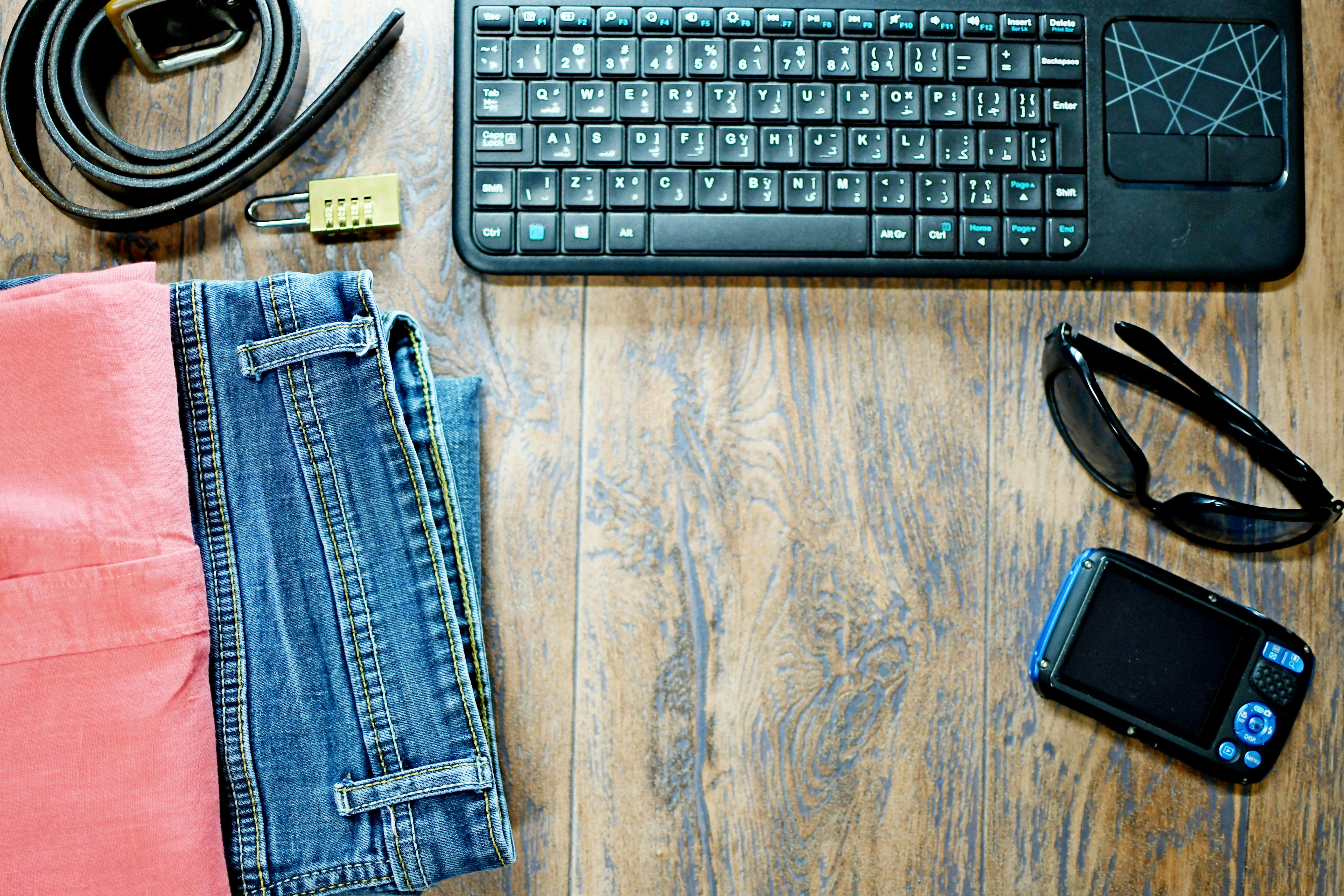 Free stock photo of backdrop, background, blue jeans