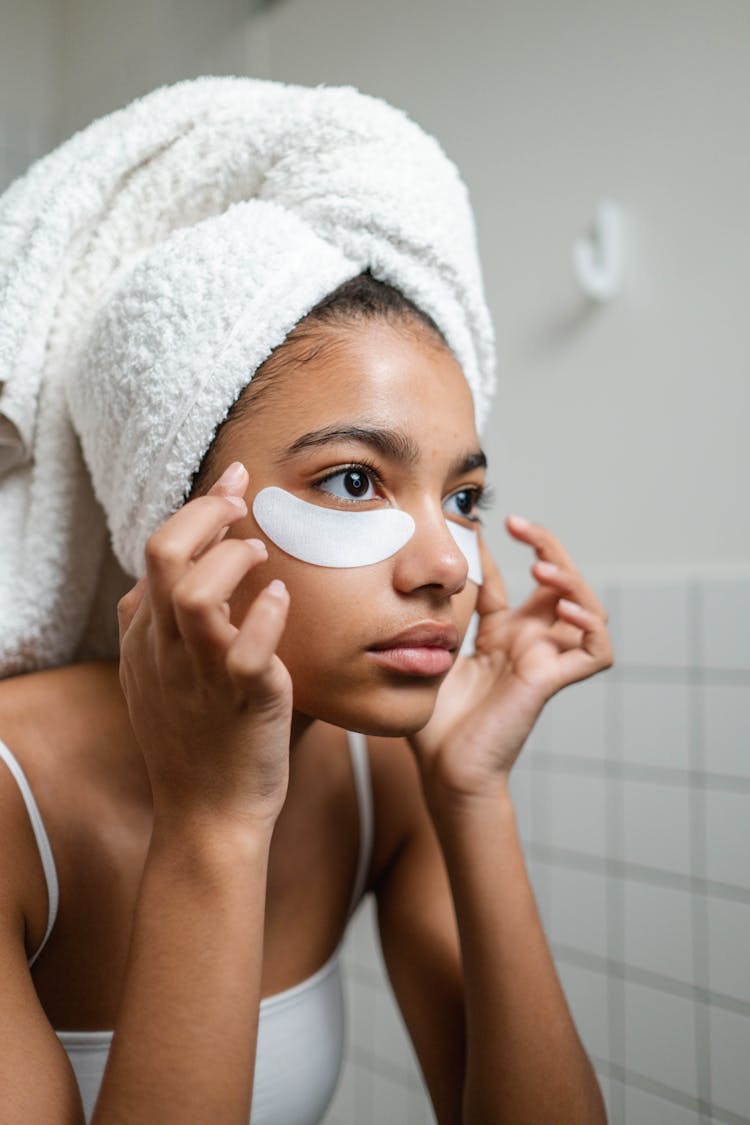 Woman Wearing Under Eye Masks