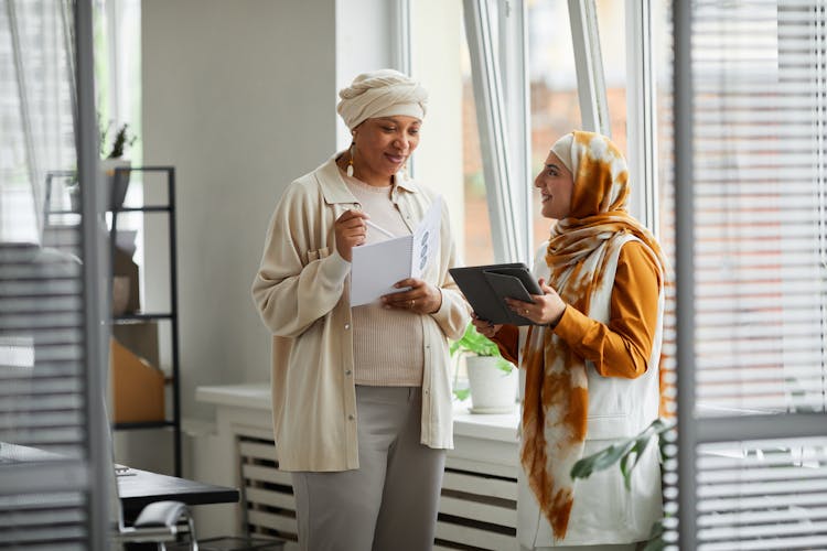 Happy Women At An Office