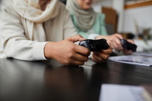 A Person Holding a Video Game Controller