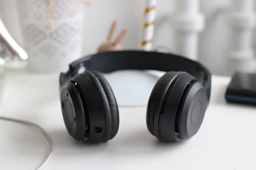 Free Black Cordless Headphones Stock Photo