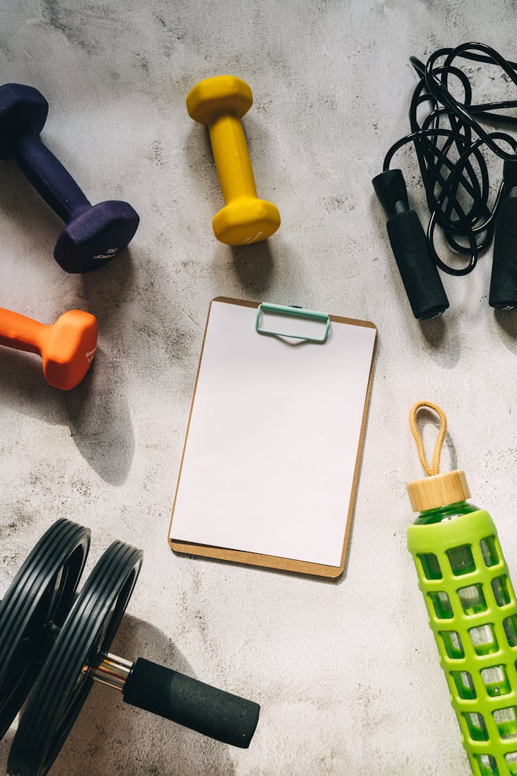 Gym Equipments On The Floor