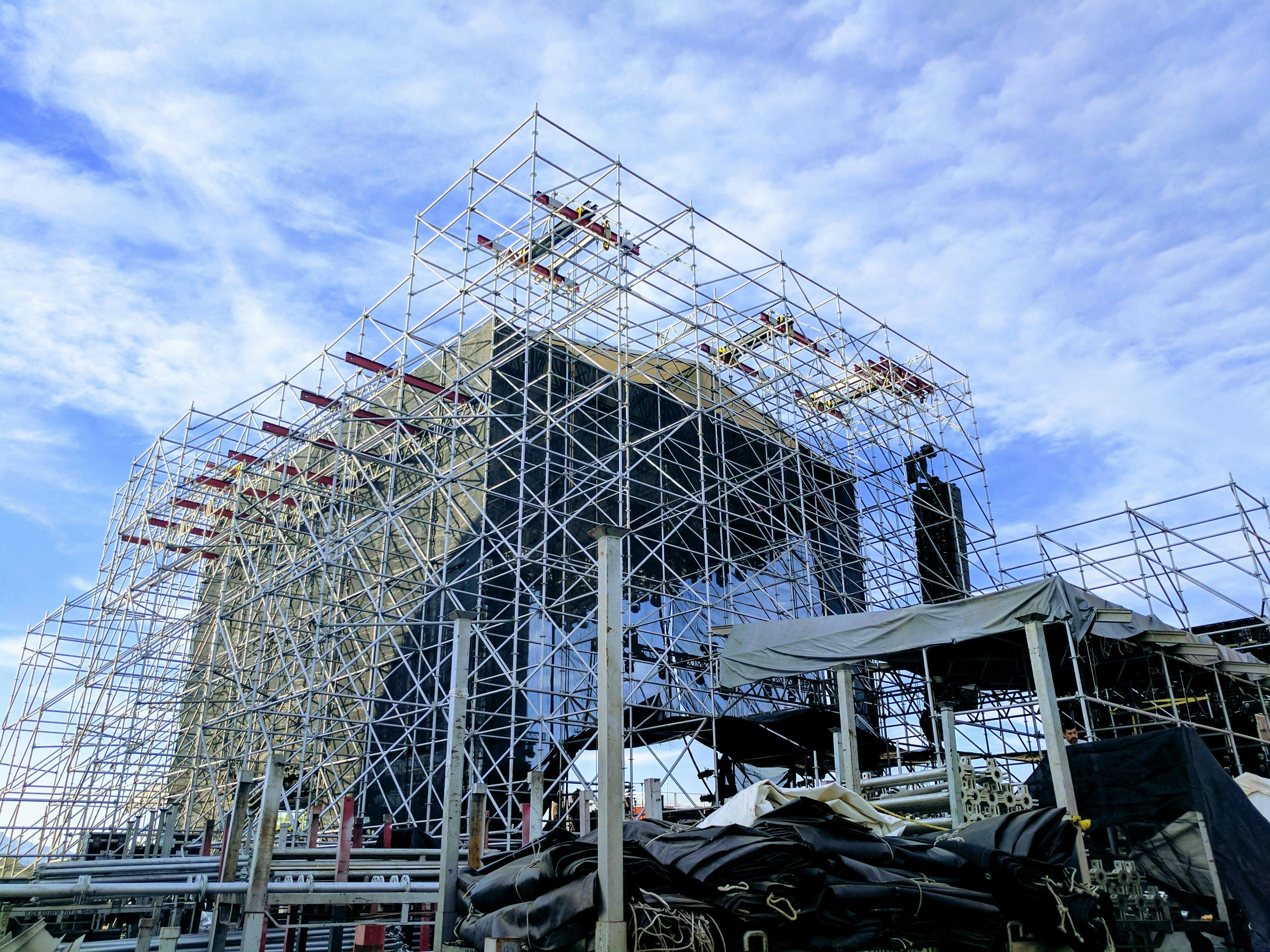 Free stock photo of build, music festival, scaffolding