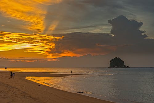 Free stock photo of island, sunset view