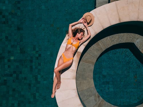 Free Woman in Yellow Bikini Stock Photo