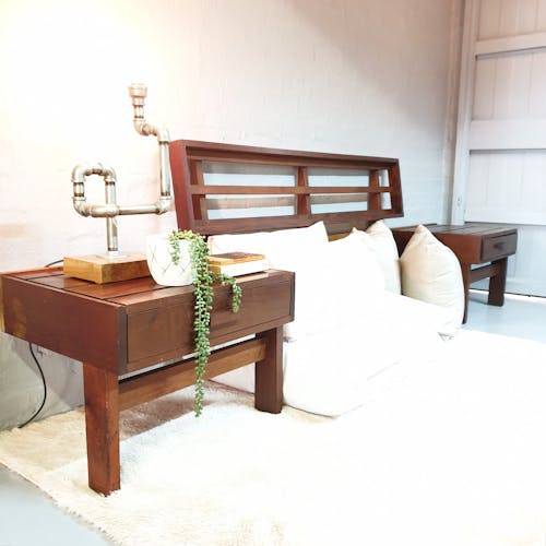 Foto profissional grátis de cabeceira, cama, decoração de meados do século