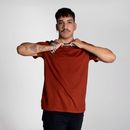 Boy in Red Crew Neck T-shirt and Black Denim Jeans