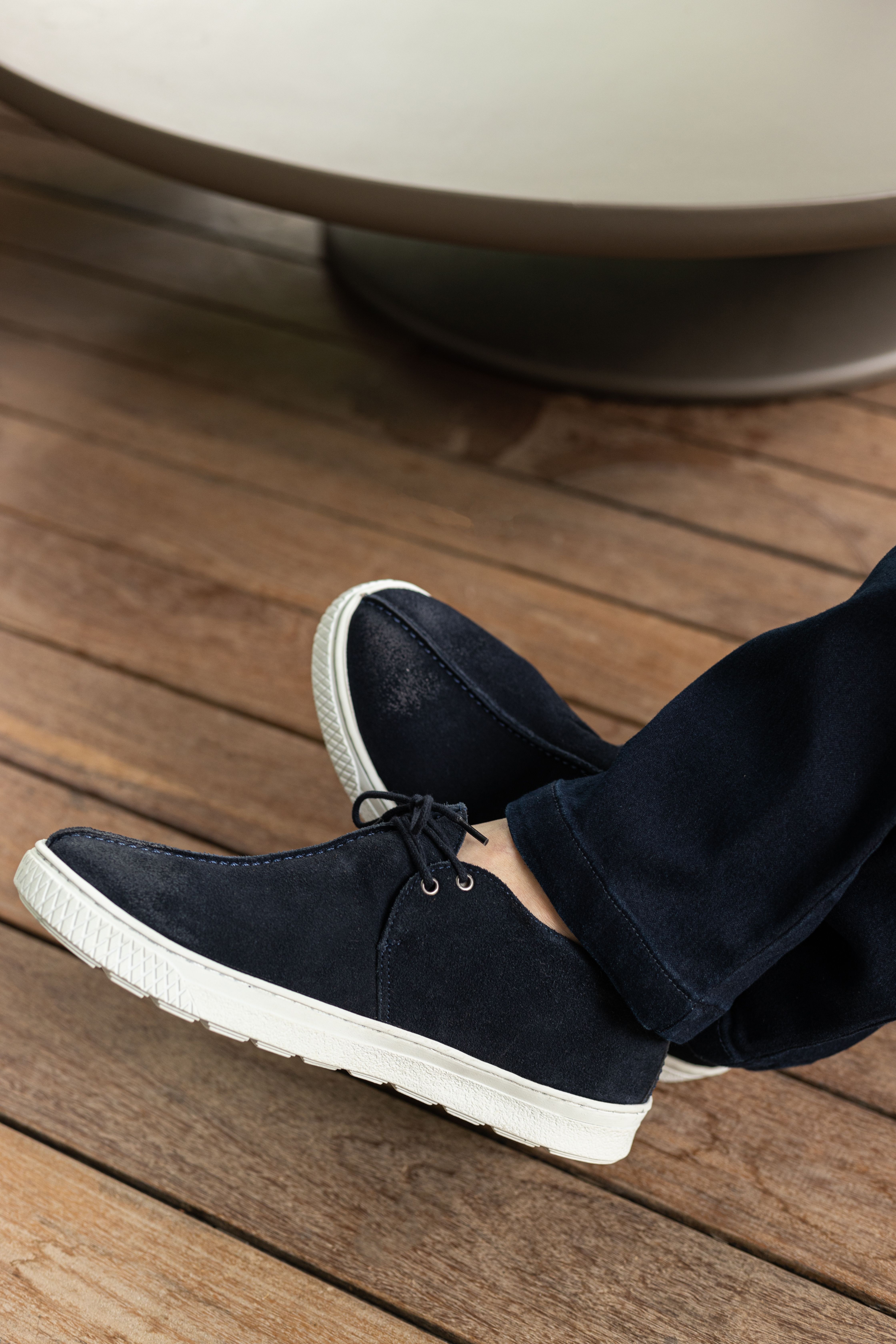Black suede Derby shoes