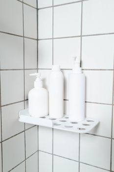 YASONIC Shower Caddy Adhesive, 100% Rustproof Shower Shelves 2 Piece | Large Capacity Shower Organizer, No Drilling Bathroom Organizers and Storage