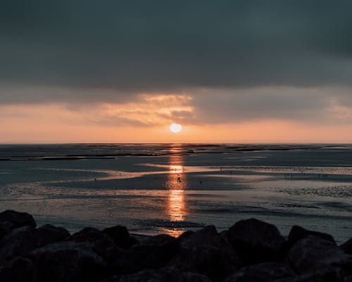 A View of a Beautiful Sunset from the Beach