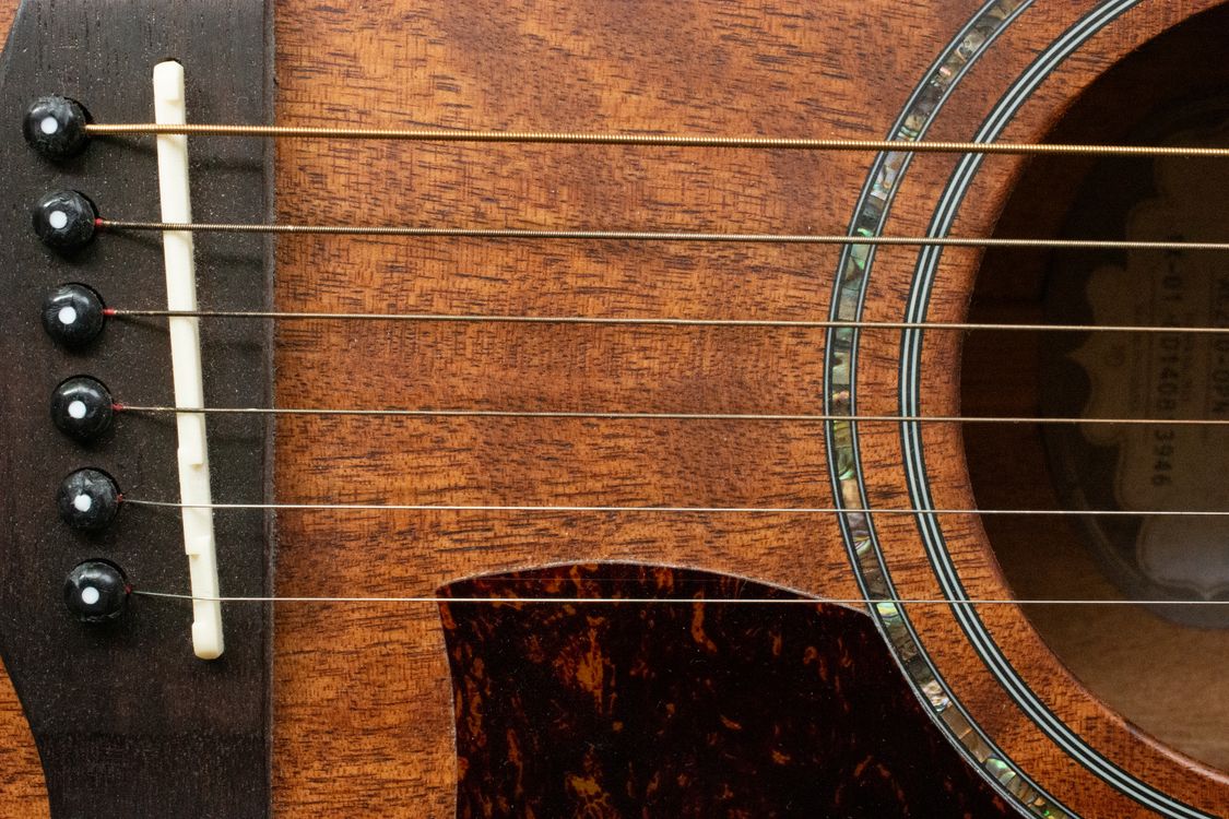 Close-up of Strings in an Acoustic Guitar · Free Stock Photo