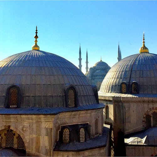 Free  Dome Roofs of Buildings in Mosque Stock Photo