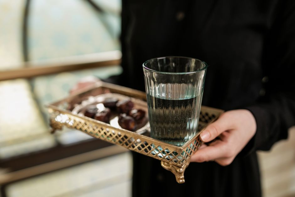 Traditional Saudi coffee (Gahwa) served with dates, a symbol of hospitality in Saudi Arabia