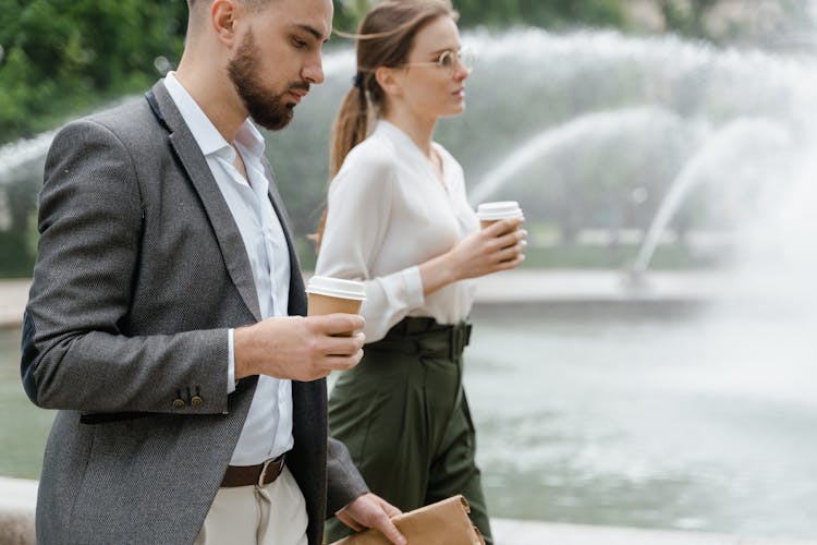 Colleagues Walking Together