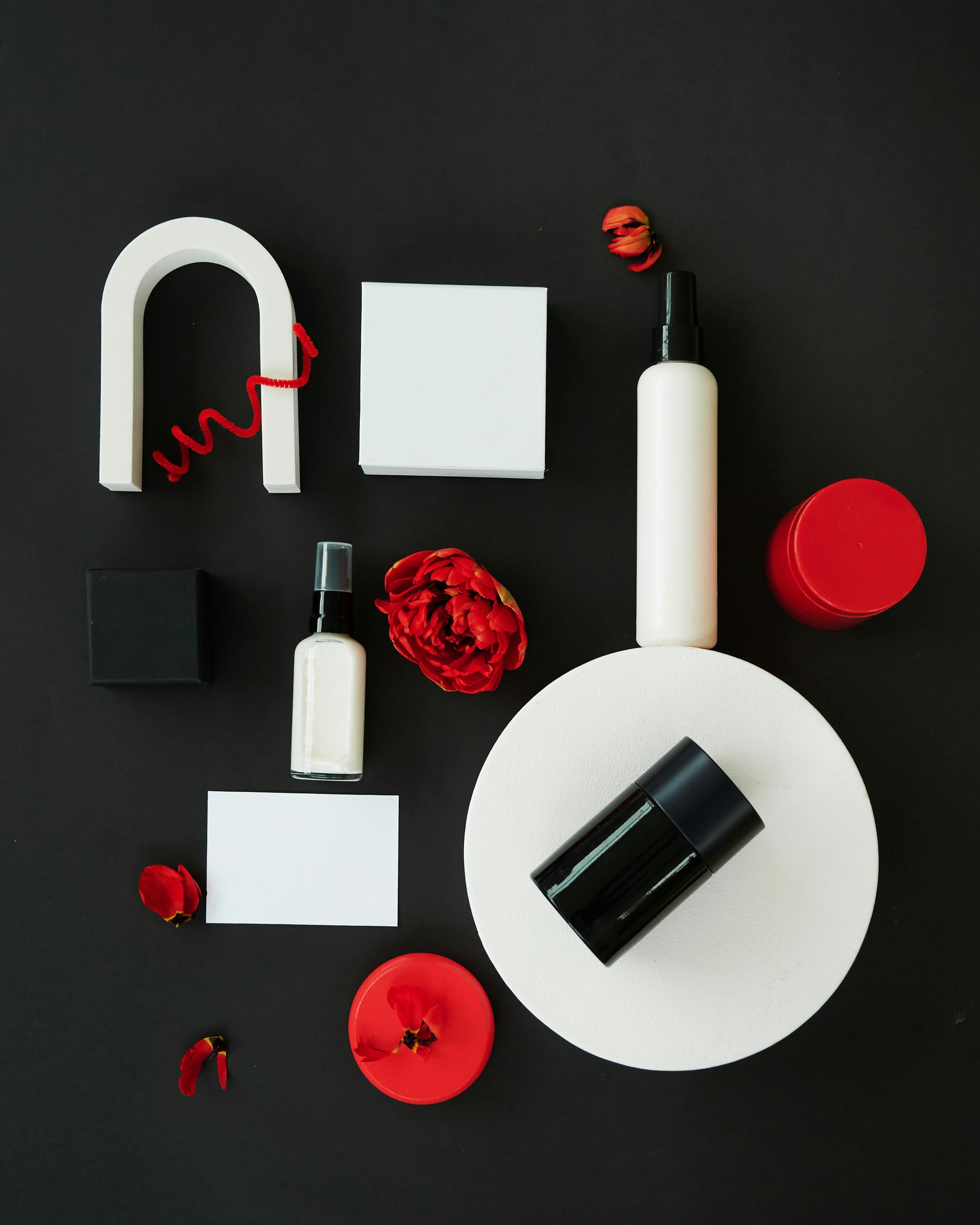 containers on table top