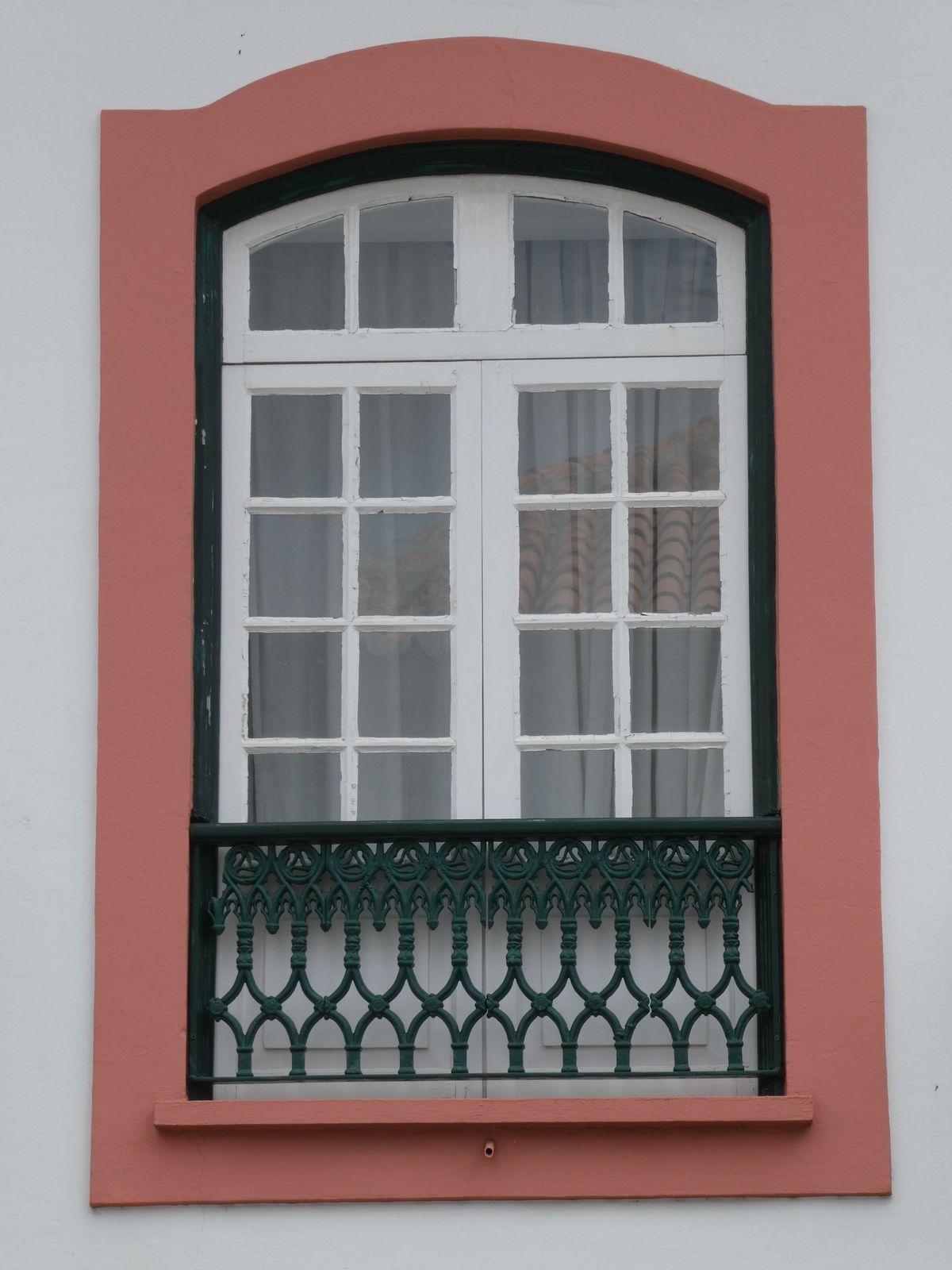 Close-up of a framed glass window