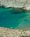 White Boat on Blue Sea