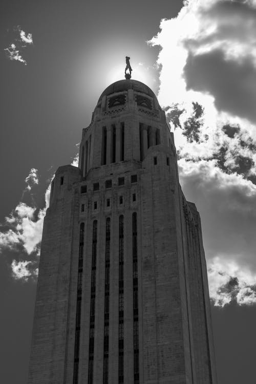 Free stock photo of backlight, black and white, capitol Stock Photo