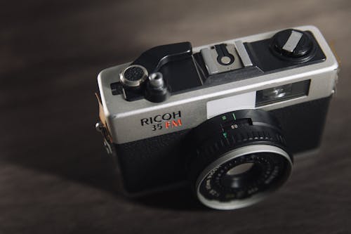 

A Close-Up Shot of a Ricoh Camera