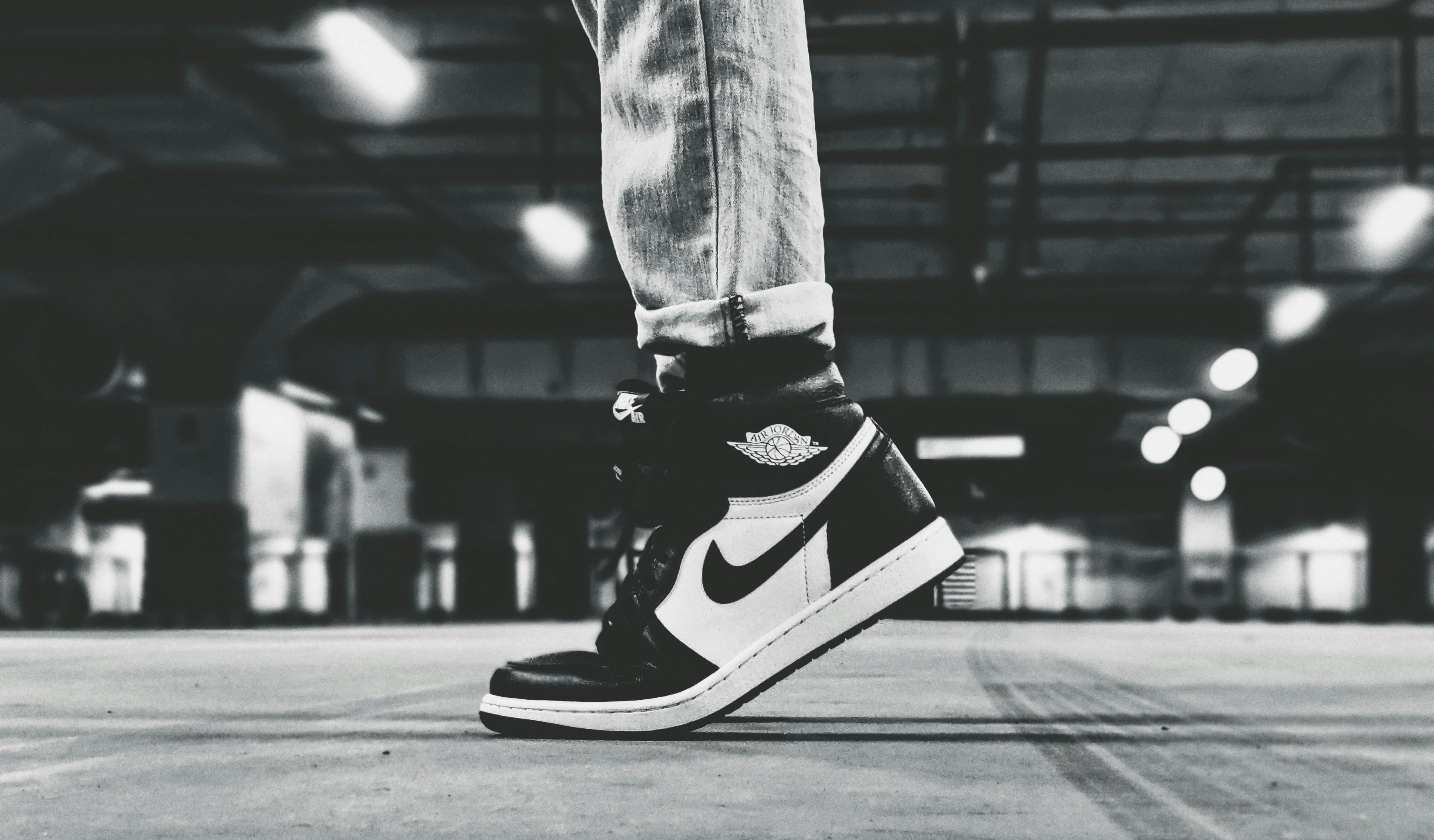 HD wallpaper person wearing whiteredandblack Nike X OffWhite Air Jordan  1s  Wallpaper Flare