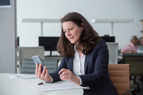 A Woman using Smartphone 