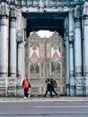 People Walking near the Beautiful Gate