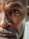 Mans Face in Close Up