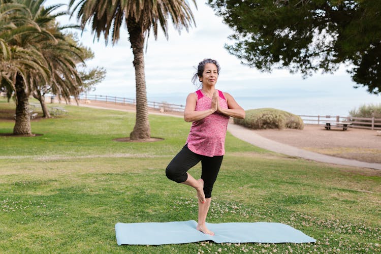 A Woman Doing Yoga 