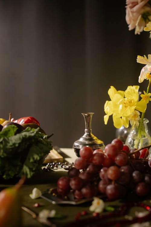 Darmowe zdjęcie z galerii z czerwone winogrona, fotografia kulinarna, gromada