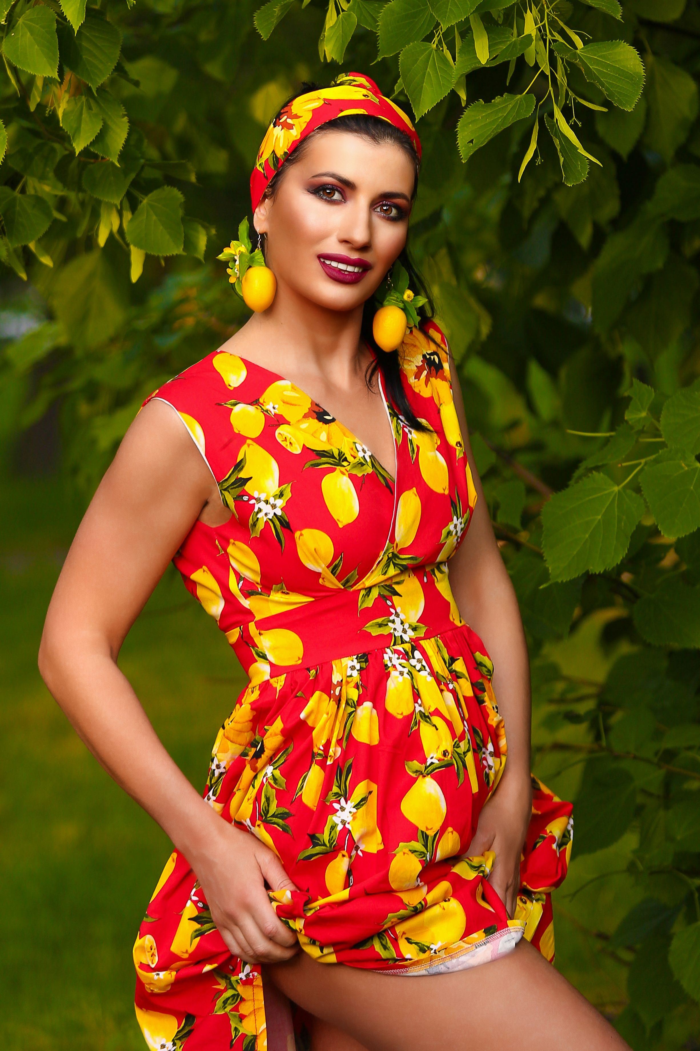 Woman in Yellow and Red Dress · Free Stock Photo
