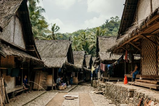 Charming view of traditional houses in a village in Banten, Indonesia.