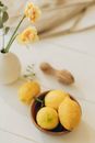 Yellow Lemon Fruit on White Table