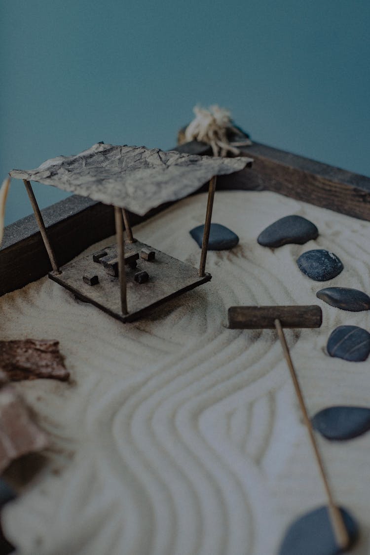 Miniature Gazebo In A Sandbox