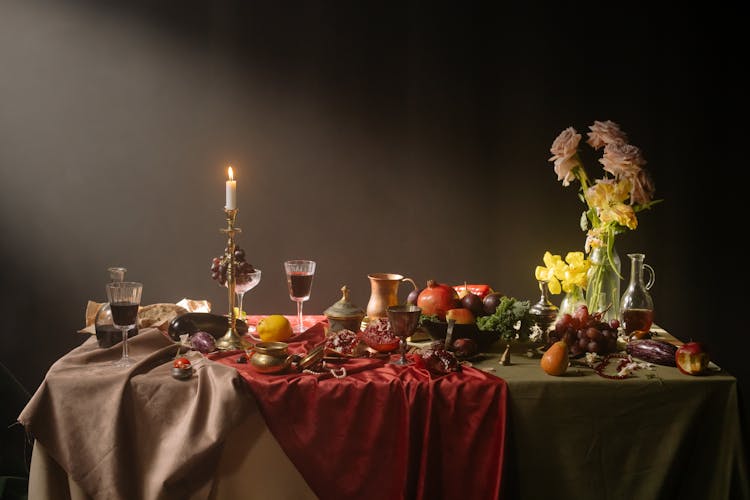 Foods And Drinks On The Table