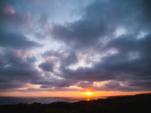 Kostnadsfri bild av clouds, hav, kväll